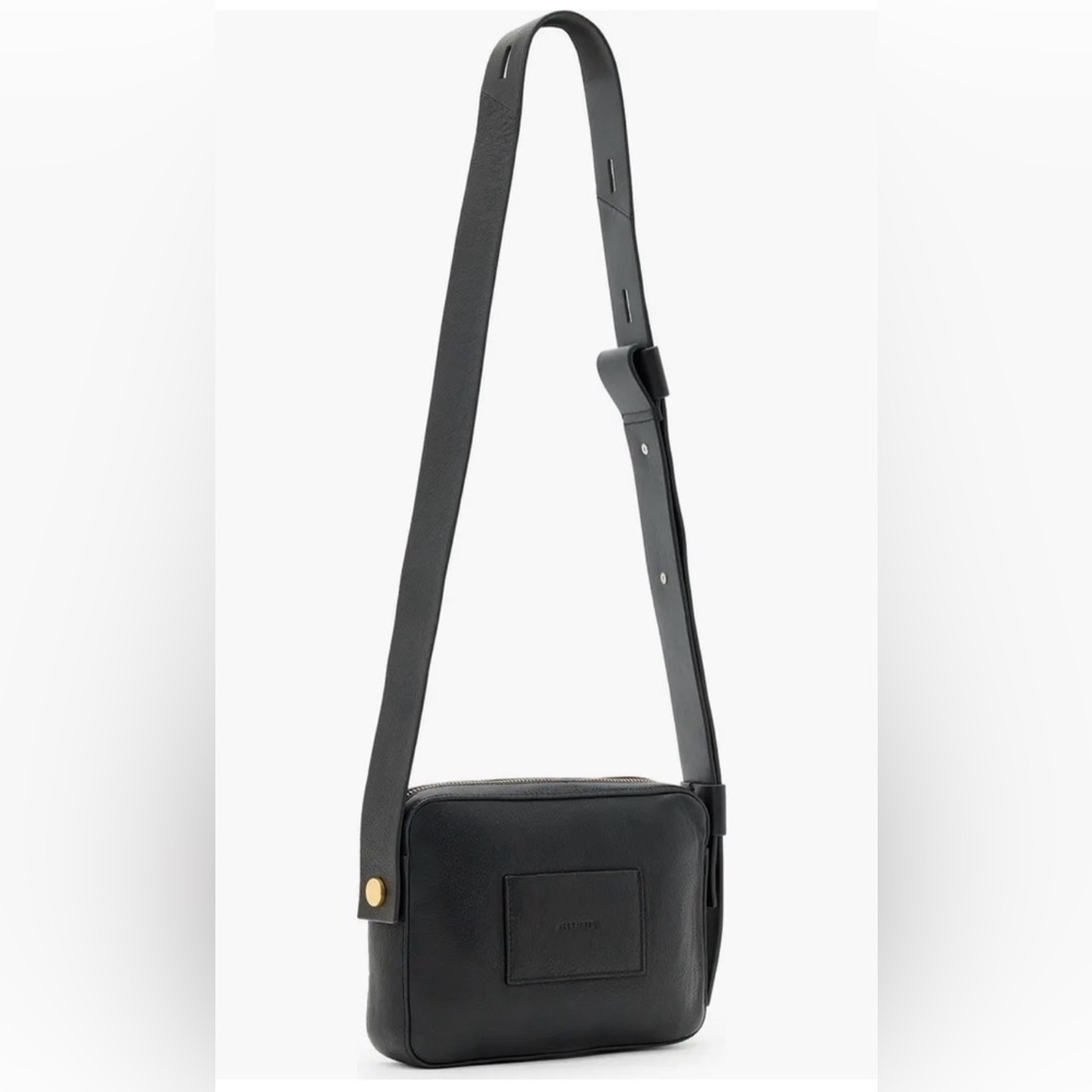 All Saints Lucille Crossbody Bag Black Leather